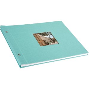 Goldbuch album se šroubovacím uzávěrem Bella Vista aqua 39x31 cm 40 bílých stran