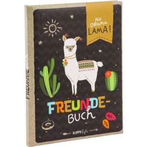 Goldbuch Kniha kamarádů HAPPYlife Lama s umělým tiskem 15x21 cm