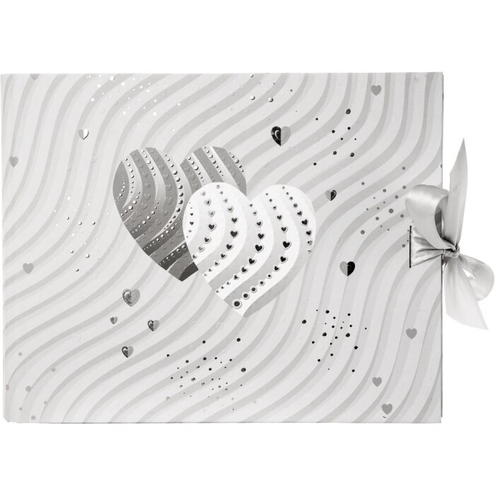 Goldbuch spirálové album pro hosty Silver Hearts 29x23 cm 50 stran bílá