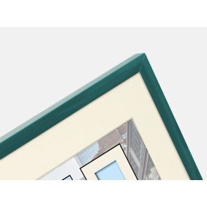 Plastový rám Goldbuch Puro petrol 15x15 cm s paspartou 10x10 cm