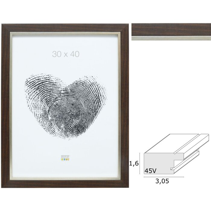 Deknudt plastový rám na obrázky S45VH hnědý 10x15 cm až 50x70 cm