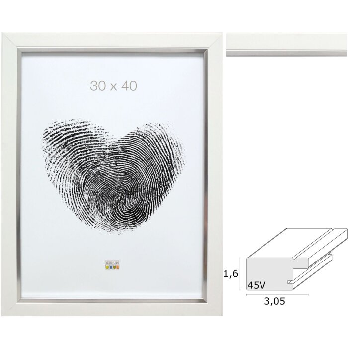 Deknudt plastový rám na obrázky S45VK1 bílý 10x15 cm až 50x70 cm