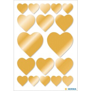 Herma decor Sticker Hearts Gold