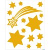 Herma DECOR Okenní nálepky s hvězdami zlaté A4
