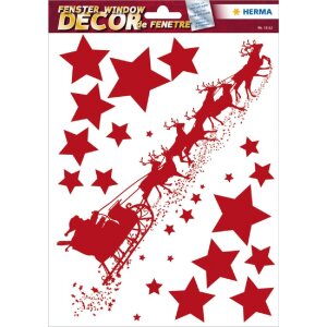 Herma DECOR Fensterbild Schlittenfahrt, weiß, 210 x...