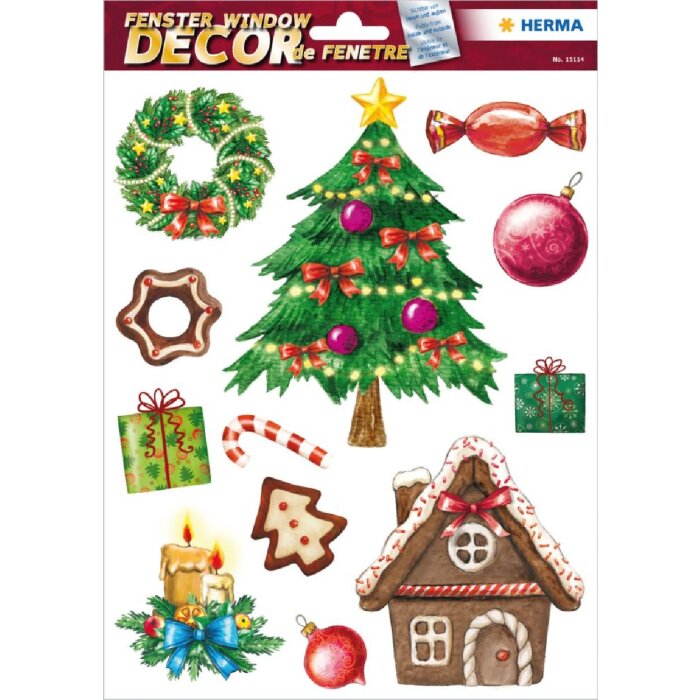 Herma DECOR Vánoční okenní dekorace s reliéfem, 210x297 mm