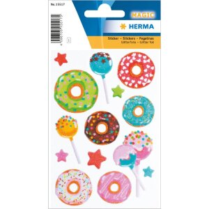 Самоклеящиеся наклейки Herma MAGIC Sweeties с блестками
