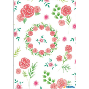 Herma DECOR Blumensticker Beautiful Rose beglimmert