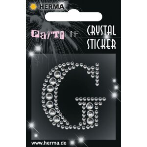 Herma FASHIONLine Crystal Sticker Buchstabe G silber 83x0 mm