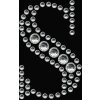 Herma Krystalový nalepovací znak S stříbrný 83x0 mm