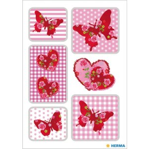 Herma MAGIC Sticker Rosenherz Seide
