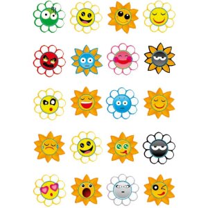 Herma MAGIC Sticker Crazy Suns Puffy, bunt, 1 Blatt mit...