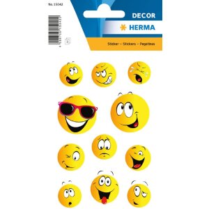Herma DECOR Sticker Happy Face, Farbe: Mehrfarbig,...