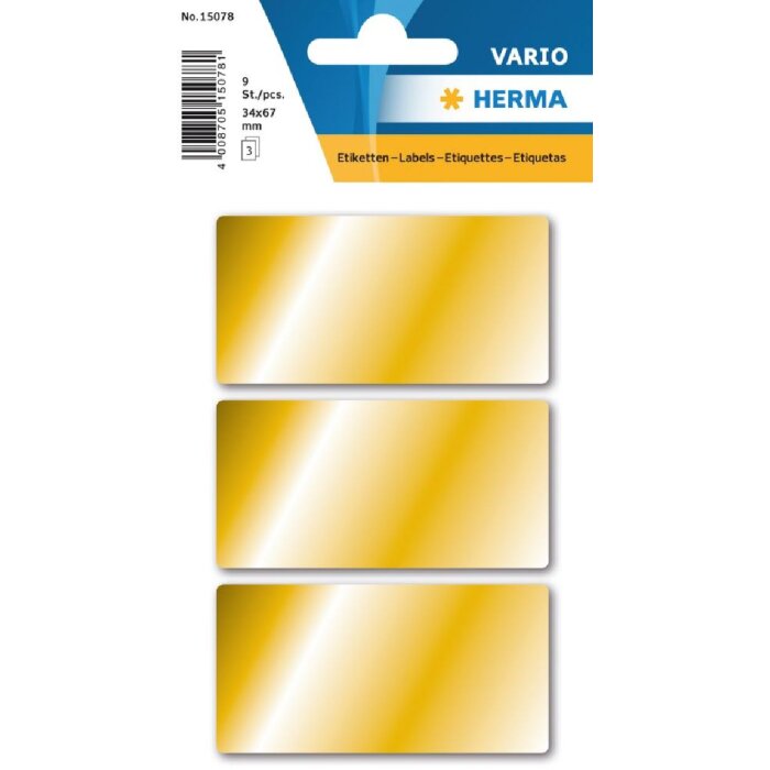 Herma DECOR Samolepící zlaté štítky 34x67 mm