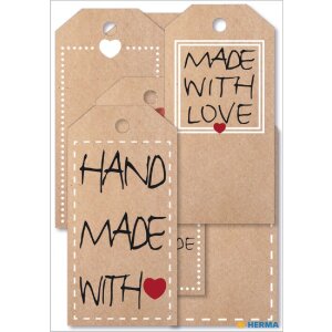 Herma HOME Dárkový háček přírodní s provazem, 6 kusů