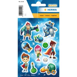 Herma MAGIC Sticker Superhelden Folie, 10 Stück,...