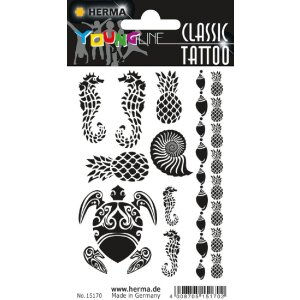 Herma FASHIONLine CLASSIC Tattoo Black Caribbean Schwarz...