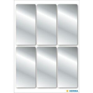 Strieborné etikety Herma DECOR 26 x 54 mm 18 ks.