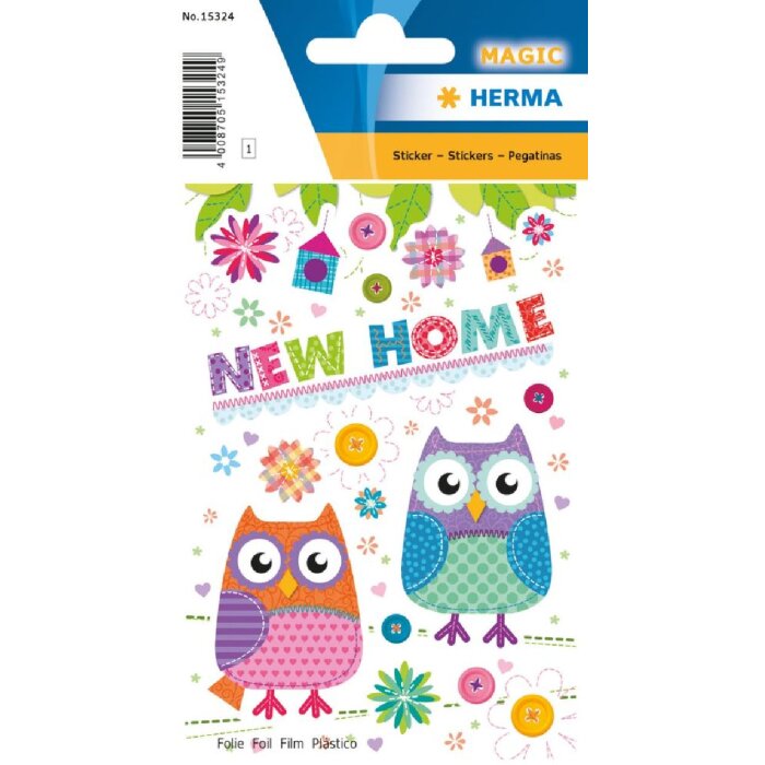 Herma MAGIC Samolepící nálepky New Home z folie, 15 ks