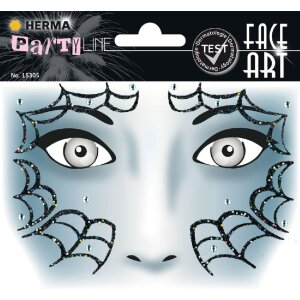 Herma FASHIONLine Face Art Sticker Spider, schwarz, XL