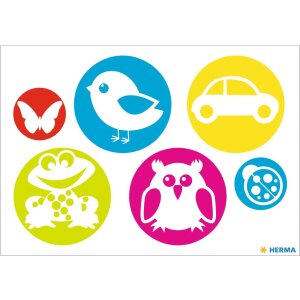 Отражающие наклейки Herma круглые, серебряные, 10 шт.
