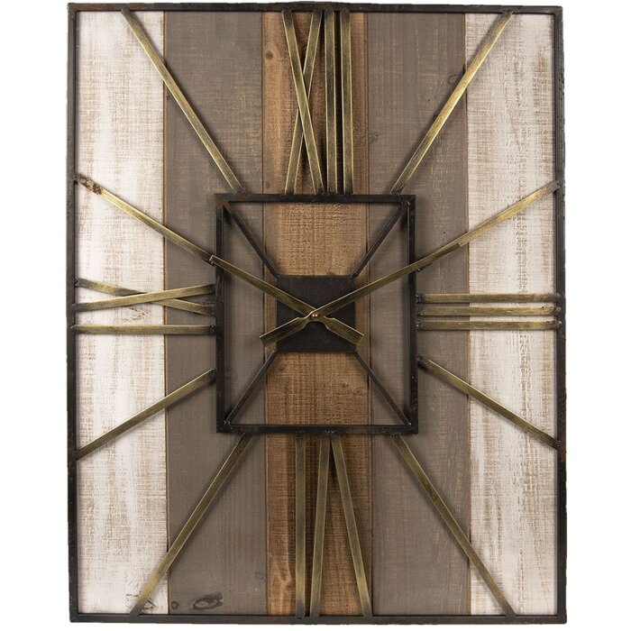 Hodiny 60x6x79 cm - 1xAA černohnědé - 5KL0129
