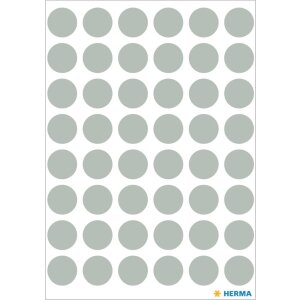 HERMA Vielzwecketiketten grau Ø 12 mm rund Papier...