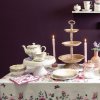 Clayre & Eef TWFBO Polévková mísa Ø 15 cm Vícebarevná porcelánová mísa s květinami kulatá