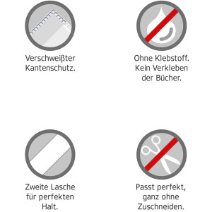 HERMA HERMÄX Knihovní ochrana BASIC transparentní s štítkem na jméno