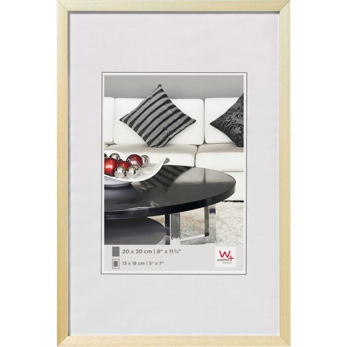 Hliníkový rám Walther Chair 42x59,4 cm zlatý rám na certifikát DIN A2