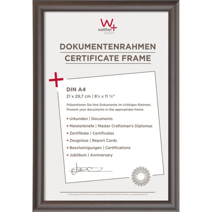 Rámeček na certifikát Trendstyle A4 ocel