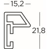 Plastový rám Steel Style 40x40 cm zlatý