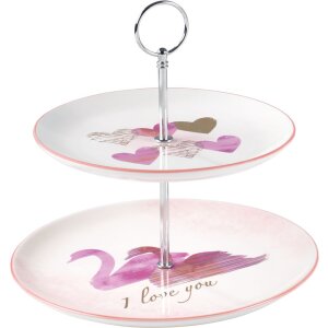 20CA1029 Mascagni etagere růžová 25 cm