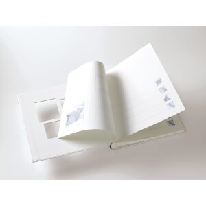 Walther baby album Little Foot 28x30,5 cm 60 bílých stran stříbrná ražba CD archiv