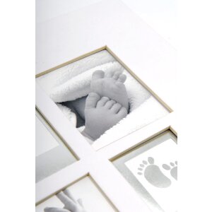 Walther baby album Little Foot 28x30,5 cm 60 bílých stran stříbrná ražba CD archiv