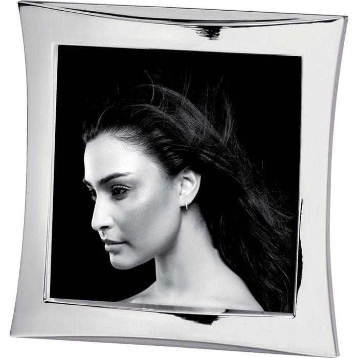 643 Fotorámeček s vysokým leskem stříbrný 10x10 cm