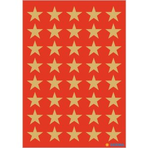 HERMA DECOR STERNE 5-ZACKIG GOLD Ø 13 mm