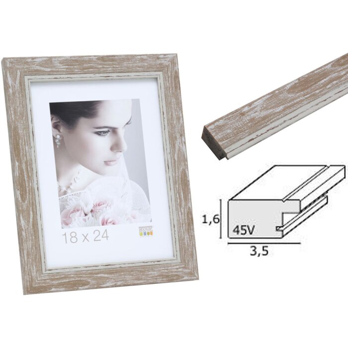 Deknudt plastový rám na obrázky S45VY3 béžový 10x15 cm až 50x70 cm