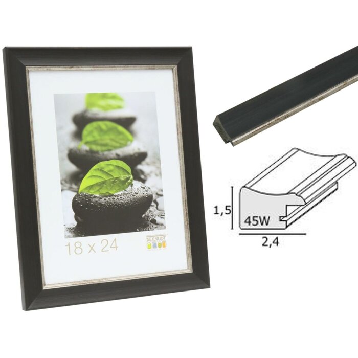 Rámeček na obraz černý plast S45WF2