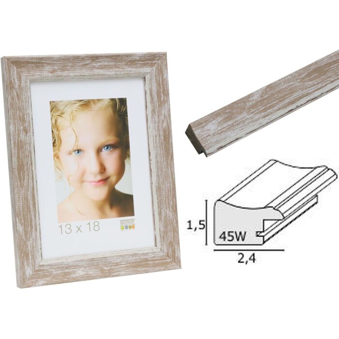 Deknudt plastový rám na obrázky S45WF3 béžový 9x13 cm až 40x60 cm