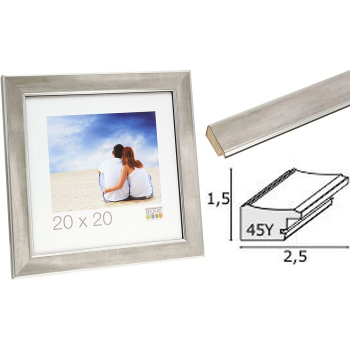 Rám obrazu stříbrné dřevo S45YD1