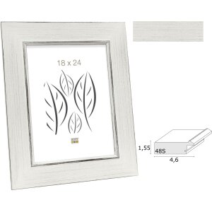 Deknudt Obrazový rám z dřeva bílý 10x15–40x50 cm