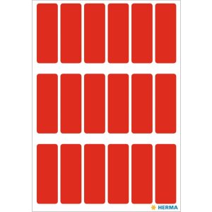 Vielzwecketiketten rot 12x34 mm Papier matt 90 St.