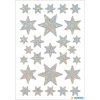 HERMA STERNE Sticker silber auf Folie