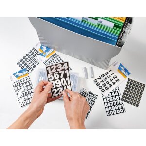 HERMA Zahlen 13x13 mm 0-9 Folie schwarz gold geprägt 2 Bl.