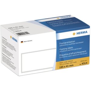 Frankieretiketten einzeln mit Abziehlasche 165x41 mm 1000...