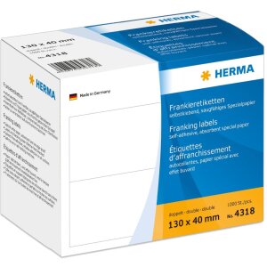HERMA Frankieretiketten doppelt 130x40 mm 1000 Stück
