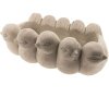 Clayre & Eef 6TE0204 Květináč do interiéru 31x19x11 cm Šedá kamenina Ptáci