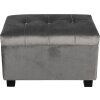 Truhla s taburetem 50x34x33 cm tmavě šedá - 64061SDG