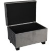 Truhla s taburetem 50x34x33 cm tmavě šedá - 64061SDG